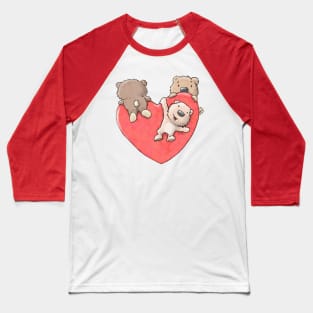 little bear cups are climbing big heart Baseball T-Shirt